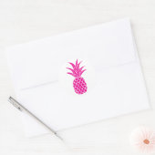 Helderroze ananas Sticker (Envelop)