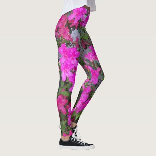 Helderroze Azaleas op leggings (Rechts)