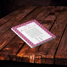 Helderroze Baby shower Word-spel opladen