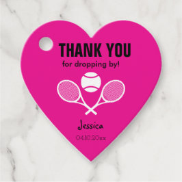 Helderroze bedankt voor je hartkloppingen bedankjes labels