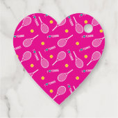 Helderroze bedankt voor je hartkloppingen bedankjes labels (Achterkant)