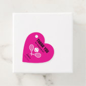 Helderroze bedankt voor je hartkloppingen bedankjes labels (In situ)