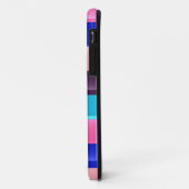 Helderroze blauw Paars Aqua Stripes Patroon Case-Mate iPhone Case (Achterkant/links)