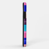 Helderroze blauw Paars Aqua Stripes Patroon Case-Mate iPhone Case (Achterkant/rechts)