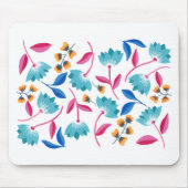 Helderroze blauwe Abstracte Florence Muismat (Voorkant)