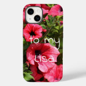 Helderroze bloemen Case-Mate iPhone case (Achterkant)