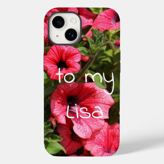 Helderroze bloemen Case-Mate iPhone case (Achterkant)