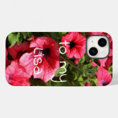 Helderroze bloemen Case-Mate iPhone case (Achterkant (horizontaal))