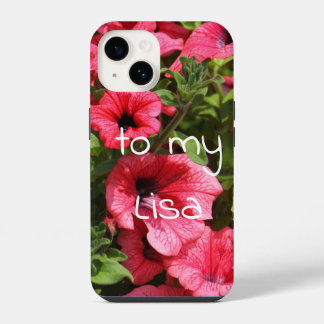 Helderroze bloemen iPhone 14 hoesje