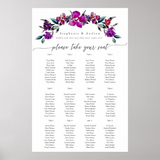 Helderroze bloemkool Wedding Bouquet Poster (Voorkant)