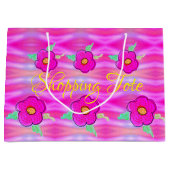 Helderroze blote winkelen groot cadeauzakje (Voorkant)