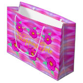 Helderroze blote winkelen groot cadeauzakje (Voorkant Gekanteld)