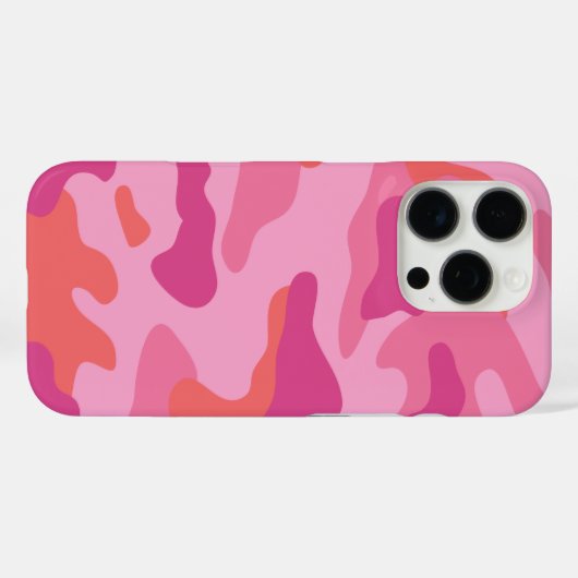 Helderroze Camoppatroon Case-Mate iPhone Case (Achterkant (horizontaal))