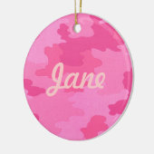 Helderroze Camouflage Name Ornament (Links)