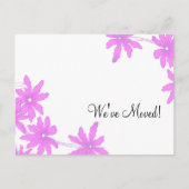 Helderroze dagen - adreswijziging aankondigingskaart (Voorkant)