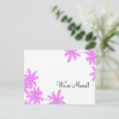 Helderroze dagen - adreswijziging aankondigingskaart (Staand voorkant)