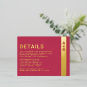 Helderroze Details Behuizing Kaart (Staand Voorkant)