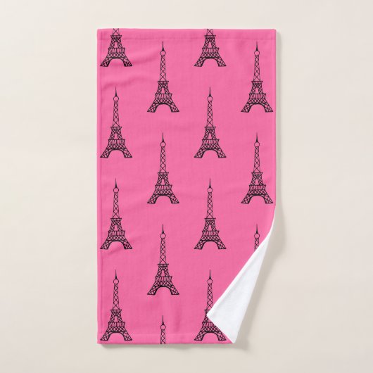 Helderroze Eiffeltoren Paris handdoeken (Handdoek)