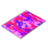 Helderroze en blauw Camouflage-Notitieboek Notitieboek (Linkerzijde)