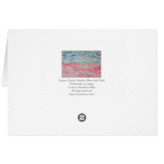 Helderroze en blauwe Abstracte Waterverf (Achterkant Horizontaal)