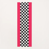 Helderroze en dambord yogamat (Voorkant)