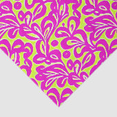 Helderroze en geel botanisch tissuepapier (Detail)