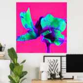 Helderroze en groene Poster afdrukken (Thuiskantoor)