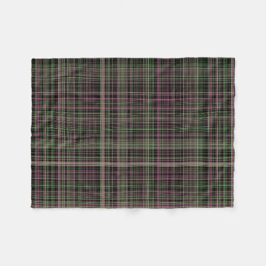 Helderroze en groene spelden fleece deken (Voorkant (Horizontaal))