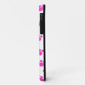 Helderroze en wit afdrukpatroon. Case-Mate iPhone case (Achterkant/links)