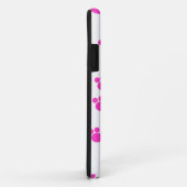 Helderroze en wit afdrukpatroon. Case-Mate iPhone case (Achterkant/rechts)