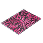 Helderroze en zwarte Glam Animal Print Notitieboek (Linkerzijde)