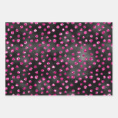 Helderroze en zwarte gloeilampen inpakpapier vel (Voorkant)