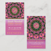 Helderroze energie OM Yoga-Visitekaartjes Visitekaartje (Voorkant / Achterkant)