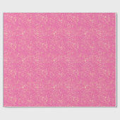 Helderroze Faux Glitter Sparkle Glittery Neon Cadeaupapier (Vlak)