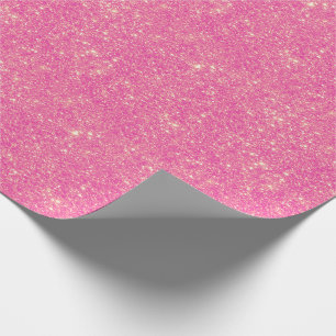 Helderroze Faux Glitter Sparkle Glittery Neon Cadeaupapier