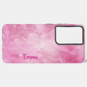 Helderroze flairs samsung galaxy hoesje (Linkerkant)