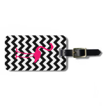 Helderroze flamingo Black en White Zigzag