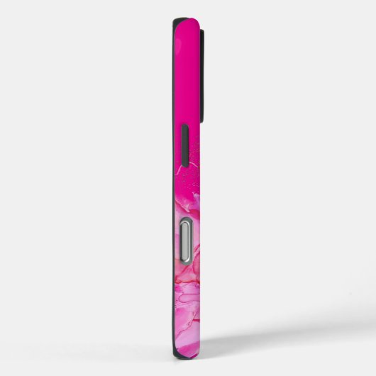 Helderroze Floral Case-Mate iPhone Case (Achterkant / Rechts)