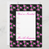 Helderroze Floral Kaart (Voorkant)