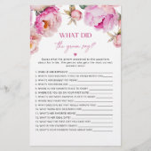 Helderroze fuchsia Wat zei de bruidegom spel (Voorkant)