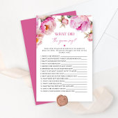 Helderroze fuchsia Wat zei de bruidegom spel