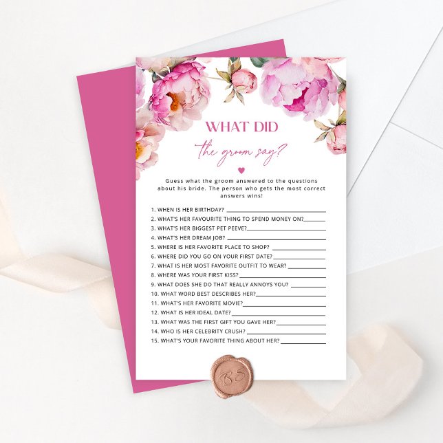 Helderroze fuchsia Wat zei de bruidegom spel (Creator heeft geüpload)