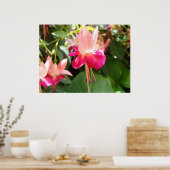 Helderroze Fuschia Poster (Keuken)
