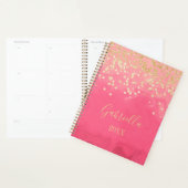 Helderroze gepersonaliseerde planner (Display)