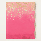 Helderroze gepersonaliseerde planner (Achterkant)