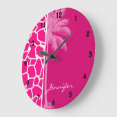 Helderroze Giraffe — Dierafdrukken; zomerpalm Grote Klok (Hoek)