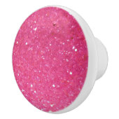 Helderroze Glitter Keramische Knop (Rechts)