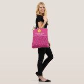 Helderroze Glitter Print Custom Pickleball Paddle Tote Bag (Op model)