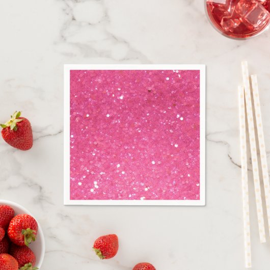 Helderroze Glitter Servet (Insitu)