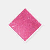 Helderroze Glitter Servet (Hoek)